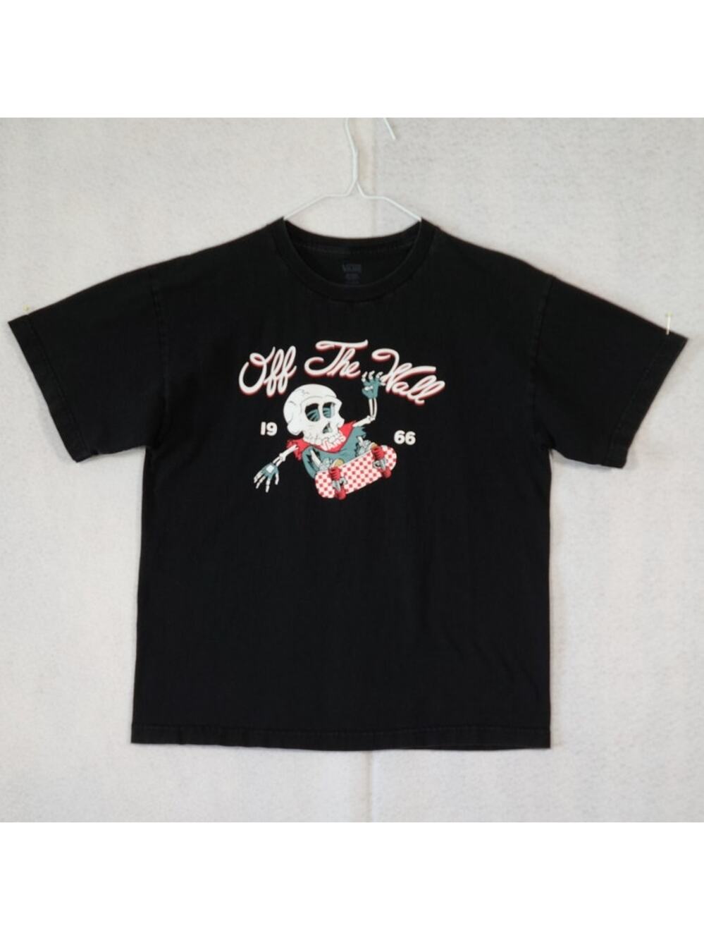Vans "Off the Wall" T-Shirt, Short Sleeve Black, YOUTH XL, PRE-OWNED